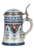 Mettlach stein, .25L, 1965, mosaic, inlaid lid: Anheuser-Busch Brewing Ass&rsquo;n. is engraved on the pewter rim, mint. - 2