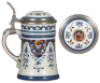 Mettlach stein, .25L, 1965, mosaic, inlaid lid: Anheuser-Busch Brewing Ass&rsquo;n. is engraved on the pewter rim, mint. - 3