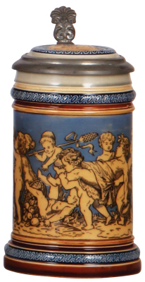 Mettlach stein, .3L, 2025, etched, inlaid lid, mint.