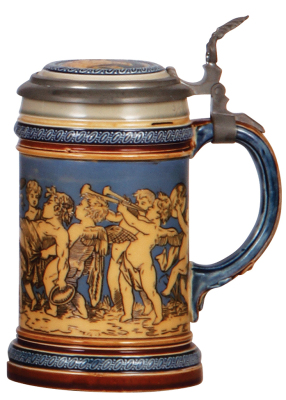 Mettlach stein, .3L, 2025, etched, inlaid lid, mint. - 2