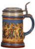 Mettlach stein, .3L, 2025, etched, inlaid lid, mint. - 2