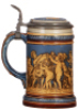 Mettlach stein, .3L, 2025, etched, inlaid lid, mint. - 3