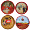 Twenty-three beer trays, 11.5" to 13" d., Ambrosia Brewing Company Beer,&nbsp;Washington&rsquo;s Headquarters Valley Forge 1777,&nbsp;Piel&rsquo;s Light Beer,&nbsp;Jacob Leinenkugel Brewery Circa 1900,&nbsp;Jacob Leinenkugel Brewing Company,&nbsp;Carlsberg,&nbsp;Jacob Best Premium Light Beer,&nbsp;Bal - 2