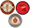 Twenty-three beer trays, 11.5" to 13" d., Ambrosia Brewing Company Beer,&nbsp;Washington&rsquo;s Headquarters Valley Forge 1777,&nbsp;Piel&rsquo;s Light Beer,&nbsp;Jacob Leinenkugel Brewery Circa 1900,&nbsp;Jacob Leinenkugel Brewing Company,&nbsp;Carlsberg,&nbsp;Jacob Best Premium Light Beer,&nbsp;Bal - 7