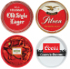 Twenty-two beer trays, 11.0" to 13.0" d., Genesee Premium Beer Quality,&nbsp;Blatz, Milwaukee&rsquo;s Finest Beer,&nbsp;Pabst Blue Ribbon,&nbsp;Old Stock Ale Porter,&nbsp;Pale Export type Olympia Beer,&nbsp;Light Lager&nbsp;Piels Beer,&nbsp;Christian Feigenspan Brewing Co., Newark, N.J,&nbsp;Schoenho - 4