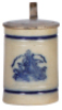 Stoneware stein, .25L, impressed, by Whites, Utica, N.Y., A & Eagle, pewter lid, scuffs on lid, body very good condition.&nbsp;