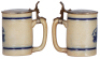 Stoneware stein, .25L, impressed, by Whites, Utica, N.Y., A & Eagle, pewter lid, scuffs on lid, body very good condition.&nbsp; - 2