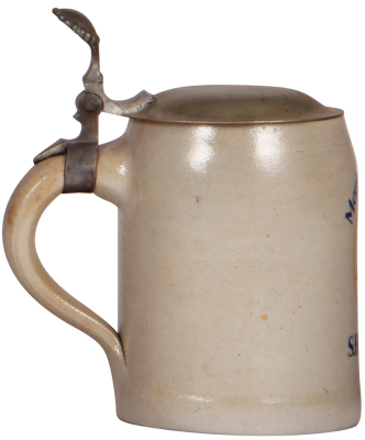 Third Reich stein, .5L, stoneware, Marine-Flakschule II, S. Flak Lehrkomp., metal lid is an old replacement, body mint. - 3