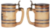 Stoneware stein, .25L, impressed, by Whites, Utica, N.Y., A & Eagle, pewter lid, glaze browning, otherwise very good condition.&nbsp; - 2