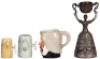 Group of four items, two mini stein, pewter wedding cup, porcelain&nbsp;Sea Captain mini mug, good condition. - 2