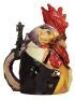 Character stein, .5L, porcelain, by Schierholz, modern version from old mold, Rooster, mint. - 2