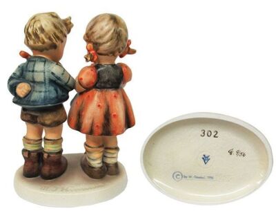 Hummel figurine, 5.2'' ht., 302, TMK 2, Concentration, factory prototype rare early mark and dated GN. 9/56, mint. - 3