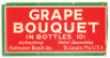 Anheuser-Busch lithograph on cardboard, 19.5" x 37.4", Grape Bouquet in Bottles 10&cent;, thick cardboard, nail holes, tears & damage from use.