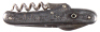 Anheuser-Busch pocket knife, 3.3&rdquo;, double sided design,&nbsp;Anheuser-Busch, A & Eagle, a little wear, stanhope glass missing, marked Anheuser Busch Germany, otherwise good condition.