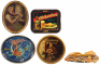 Ten beer trays, J. Leinenkugel Brewing Co., Chippewa Falls, Wis., Famous Since 1967; Old Heidelberg Brew, Blatz, Milwaukee, Wis.; Miller High Life, The Best Milwaukee Beer; seven Carlsberg beer trays, with original packing material, gold beer trays, first - 2