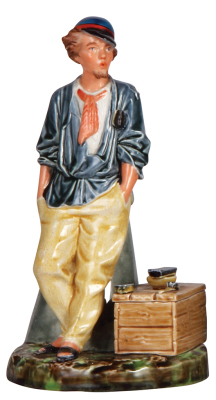 Mettlach figure, 10.0" ht., 2154, full color, glazed, mint.