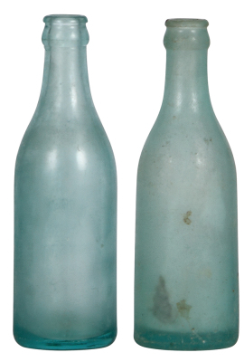 Two American Brewing Co. bottles, 7.5" ht., both embossed, American Brewing Ass'n., Houston, Texas, both have frosted finish, very good condition. - 2