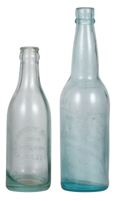 Two American Brewing Co. bottles, embossed 7.6" ht., American Brewing Ass'n uninc. Houston Texas, 9.7" ht., embossed, property of St. Louis ABC Bohemian, very good condition. - 2