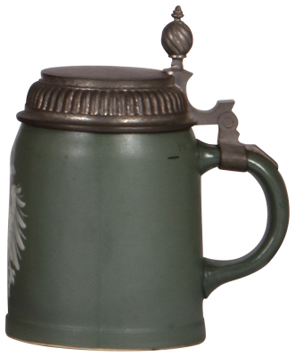 Mettlach stein, .5L, 2951, cameo, pewter lid, mint. - 2