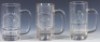 Three Pre-Prohibition embossed beer glass mugs, 5.1'' to 5.4'' ht., two are Anheuser-Busch A & Eagle, one is&nbsp;A & Eagle, one has chips in center of glass, otherwise excellent condition.