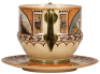 Mettlach punch bowl, 1210[3037], PUG, no lid, glaze browning. - 2