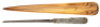 Five Anheuser-Busch items, 10.4'' to 5.4'', letter opener, Anheuser-Busch, With Good Wishes of J. J. Carroll; letter opener, Anheuser-Busch, Malt-Nutrine; pen, Anheuser-Busch, Budweiser; three foam scrappers, trademarks of Anheuser-Busch, Budweiser, World - 2