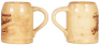 Pottery mug, .3L, transfer print, American Brewing Ass'n Hackerbr&auml;u, Houston, Tex., discoloration, two hairlines. - 2