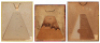 Three Anheuser-Busch table top lithographs on metal, 11.9" x 14.9", and 11.5" x 13.6", We feature Budweiser, all in used condition, dents and scratches. - 2