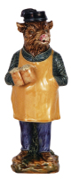 Majolica bottle, 12.0'' ht., marked 4486, H.B., Boar, excellent condition.&Ecirc;&Ecirc;