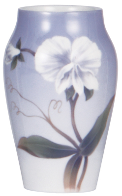 Porcelain vase, 5.9'' ht., hand-painted, marked Royal Copenhagen, 2668/2037, RMX, floral design, mint.