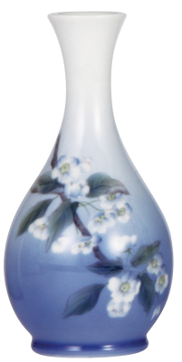 Porcelain vase, 8.4'' ht., hand-painted, marked Royal Copenhagen, 863/51, A4, floral design, mint.