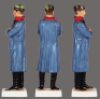 Pair Allach porcelain figurines, 9.0'' ht., marked SS Allach 53, artist: R. Forster; with, 9.0'' ht., marked: SS Allach 54, artist: R. Forster, Hessisches Bauernpaar, mint. - 2