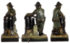 Terra cotta figurine lamp, 17.4'' ht., marked 6086, J.M., Macaroni [chestnut roasting] signed Aug. 1907, small chip, otherwise very good condition.&Ecirc; &Ecirc;&Ecirc;100-300 - 2