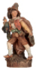 Terra cotta figurine, 14.2'' ht., marked B.U., 638, Young Man with Rooster, very detailed, normal wear.&Ecirc; &Ecirc; &Ecirc;