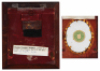 Porcelain plaque, 3.3" x 2.7", with frame 5.4" x 4.7", signed Wagner, hand-painted, paper label on rear Julius Grier & Sohn, Dresden, Germany, mint. - 2