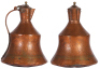 Islamac&nbsp;copper tankard, 18.5" ht., hammered copper with brass finial, repeating pattern around body, copper hinged lid, good condition. - 3