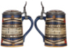 Mettlach stein, .5L, 2097, etched, by Otto Hupp, inlaid lid, mint. - 2