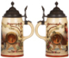 Mettlach stein, .5L, 983 [1909], PUG, pewter lid, mint. - 2