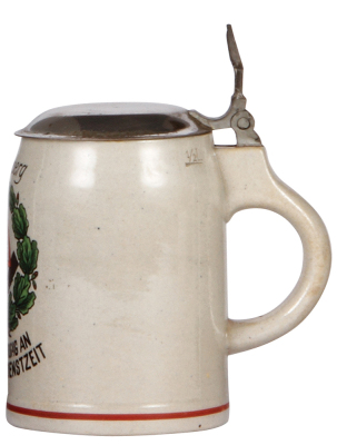 German military stein, .5L, stoneware, Labor Company, Nürnberg, 1935, metal lid, mint. - 2