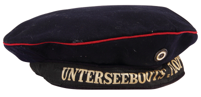 German Navy cap, cloth, Unterseeboots Flottille Mittelmeer, good used condition.